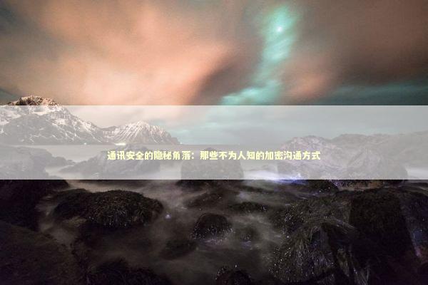 通讯安全的隐秘角落：那些不为人知的加密沟通方式 IT技术